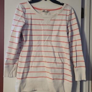 Old Navy White and Coral Sweater